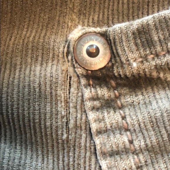 Men’s 7 for All Mankind Vintage Distressed tobacco brown button corduroy jeans - Picture 8 of 8